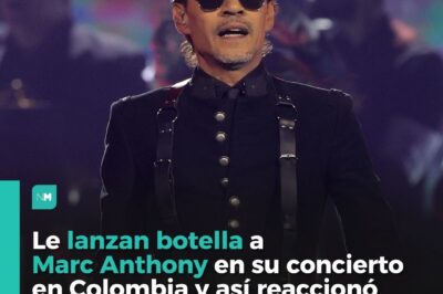 Le lanzan botella a Marc Anthony en su concierto en Colombia