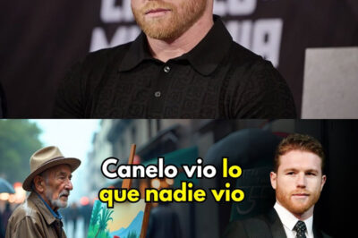 Canelo Álvarez conmueve al ayudar a un anciano artista bajo la lluvia