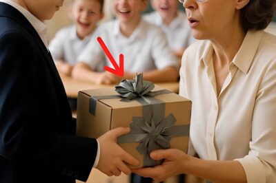 Una estudiante le entregó a su profesora una caja peculiar, lo que causó risas entre los compañeros.