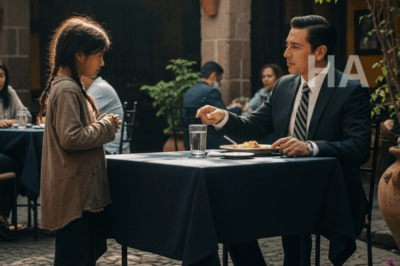 ¿Puedo comer contigo?, le preguntó la niña sin hogar al millonario y su respuesta dejó a todos con lágrimas en los ojos.