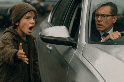 ¡Alto al coche! ¡Tu esposa saboteó los frenos!” – La impactante advertencia de un niño sin hogar que salvó la vida de un millonario…