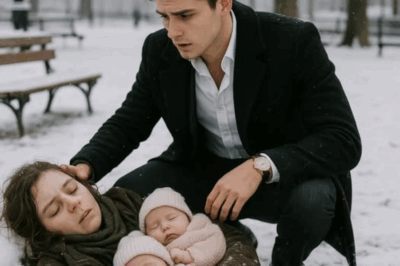 Un joven millonario encuentra a una niña desmayada aferrada a dos bebés gemelos en una plaza nevada.
