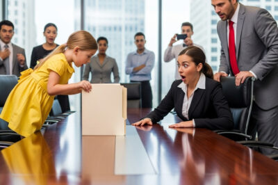 Cuando una niña con vestido amarillo entra sola en la sede de una multinacional y dice: “Vengo a hacer la entrevista de mi mamá”, nadie imagina lo que está por
