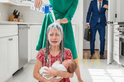 La madrastra le arrojó leche a la niña… Entonces el millonario gritó:…….