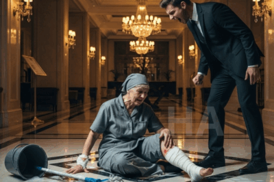 El hijo mimado del multimillonario pateó a una limpiadora pobre, sin saber que………..