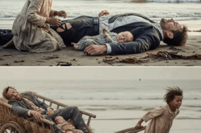 Una niña negra sin hogar encuentra a un multimillonario inconsciente con su hijo arrastrado por la marea, y entonces…