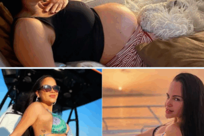 Natti Natasha presume su pancita de embarazo en la playa