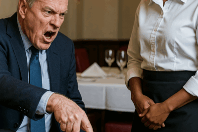 “¡Arrodíllate y limpia mis zapatos ahora mismo!” El multimillonario le gritó a la camarera negra, pero su respuesta lo dejó atónito…