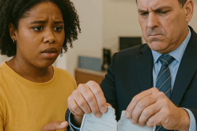 El gerente del banco que rompió el cheque de una joven sin saber que su madre era una poderosa directora general millonaria: una historia real de arrogancia, justicia y una lección inesperada que cambió la vida de todos los presentes.