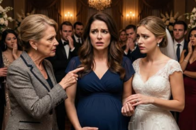 Yo estaba embarazada de ocho meses, de pie en medio de la recepción de la boda de mi cuñada, cuando mi suegra me señaló y dijo en voz alta: «Revísenla. Ella robó el anillo». La música se detuvo de golpe. Todas las miradas en la sala se clavaron en mí. Nadie preguntó si era cierto. A nadie le importó que apenas pudiera mantenerme en pie. Y en ese instante, cuando unas manos empezaron a tirar de mi vestido y mi esposo desvió la mirada, comprendí algo escalofriante: no era solo una acusación. Era una trampa.