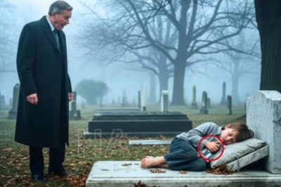 Un millonario visita la tumba de su esposa y descubre a un niño pequeño tendido solo… lo que encuentra es horrible.