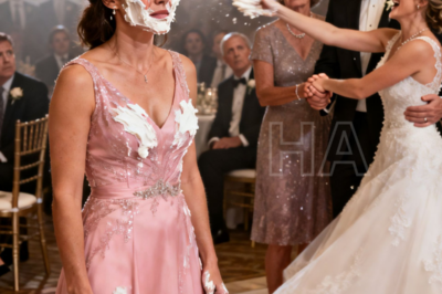 “Mi hermana me arrojó el pastel de bodas y gritó: —¡Solo invité a la familia! ¡Tú no estabas invitada! Mis padres estallaron en carcajadas y todo el salón se unió a las risas. Conteniendo las lágrimas, abandoné el lugar. Pero unas horas después, cuando regresé, sus rostros estaban pálidos como la ceniza.”