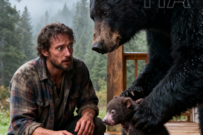 Una osa llorando lleva a su cría moribunda a un hombre — ¡Lo que hace después es increíble!