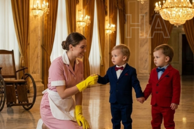 EL MILLONARIO PUSO CÁMARAS PARA VER A SUS HIJOS EN SILLA… Y LA NIÑERA POBRE LO DEJÓ EN SHOCK