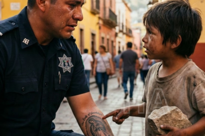 EL NIÑO HUÉRFANO VE EL TATUAJE DEL POLICÍA Y DICE: “MI PAPÁ TENÍA UNO IGUAL”… Y EL POLICÍA SE QUEDA HELADO