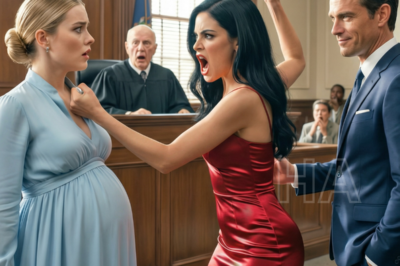 Amante golpea a su esposa embarazada en la cara en el juzgado; millonario no sabe que el juez es su padre