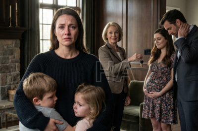 Vi a mi suegra entregar las llaves de mi casa a la amante embarazada de mi esposo, sonriendo mientras decía: “Ella se lo merece más que tú”. No grité. No lloré. Solo abracé a mis hijos con más fuerza y asentí en silencio. Lo que ninguno de ellos sabía —lo que hacía ese momento peligrosamente silencioso— era que yo era la dueña de la empresa que financiaba por completo su estilo de vida. Y esa sonrisa… los perseguiría para siempre.