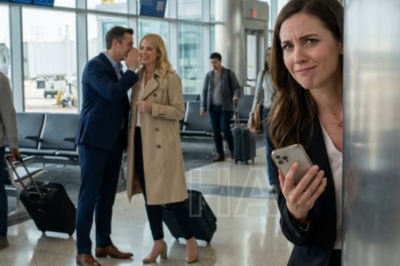 Fui al aeropuerto solo para despedirme de una amiga, hasta que vi a mi esposo en la sala de embarque, abrazando a la mujer que juraba era “solo una compañera de trabajo”. Me acerqué y lo oí susurrar: “Todo está listo, esa tonta lo va a perder todo”. Ella rió: “Y ni siquiera lo verá venir”. No lloré ni grité. Solo sonreí… porque yo ya había preparado mi trampa.