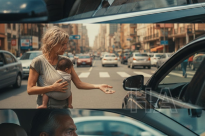 **Vi a mi hija mendigando en la calle mientras cargaba a su bebé… me dijo que su marido le había…**