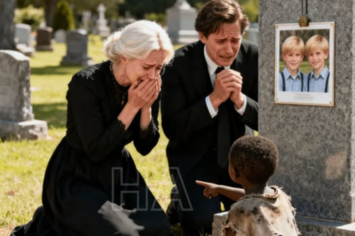 Una niña sin hogar se quedó paralizada al ver a una pareja arrodillada, destrozada en llanto frente a la tumba de sus dos hijos gemelos… Con el corazón latiendo con fuerza, la niña se acercó y gritó: “¡SEÑORA! ¡ESOS GEMELOS NO ESTÁN MUERTOS… ESTÁN EN UN ORFANATO!”