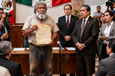 Durante años lo vieron dormir en el panteón y hablar solo. Nadie imaginó que el día de la firma pública, ese mismo anciano entraría con un notario y cambiaría el destino de todo el pueblo.