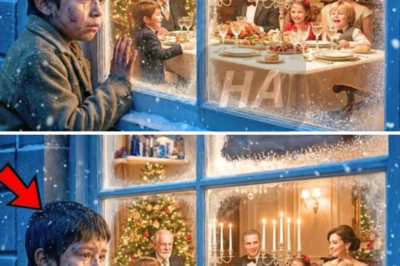 Un niño pobre observaba en secreto la cena de los ricos a través de la ventana… El millonario echó al niño, pero la reacción del niño…
