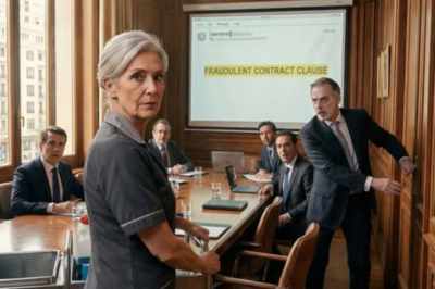 A los 64, mi nuera destrozó mi reputación y terminé limpiando oficinas. En una junta, oí a un anciano temblar: “Voy a perderlo todo”. Me metí: “¡Deténganse, esa firma lo hunde!”. Se rieron: “¿Quién dejó hablar a la conserje?”. Diez minutos después, el proyector mostró la trampa… y el silencio cortó el aire. Entonces él me miró y susurró: “¿Quién eres en realidad?”